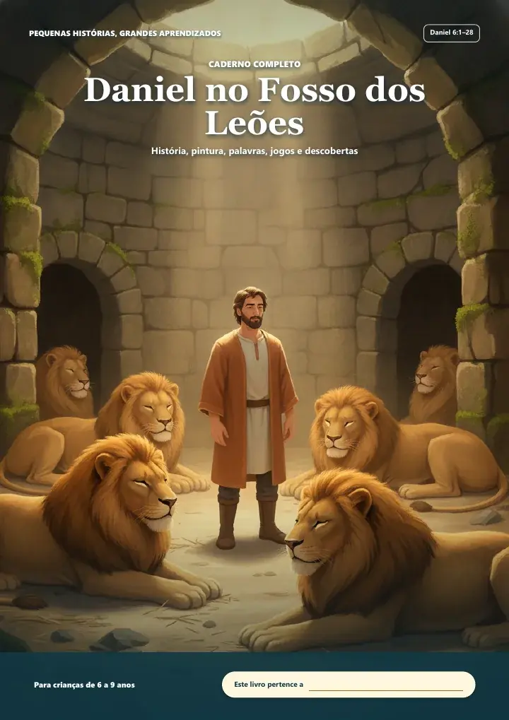 Capa do material Daniel no Fosso dos Leões